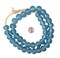 TheBeadChest African Recycled Glass Beads, Strand, For Jewelry Making, Home Decor, Handmade in Ghana (18mm, Light Blue)